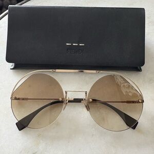 Authentic Fendi Sunglasses FF 0326/S QHO3X Gold 0326 Frame